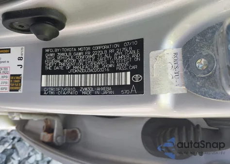 2010 Toyota Prius Ii z USA, uszkodzony, nr VIN JTDKN3DU3A0203216